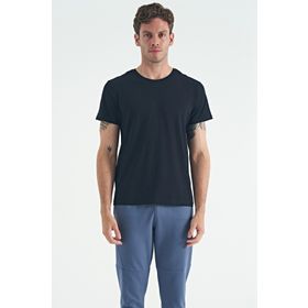 Air Jones 88245 Lacivert O Yaka Standart Kalıp Basic Erkek T-shirt