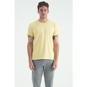 Air Jones 88245 Sarı O Yaka Standart Kalıp Basic Erkek T-shirt