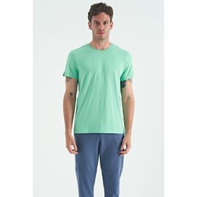 Air Jones 88245 Su Yeşili Basic Erkek T-shirt