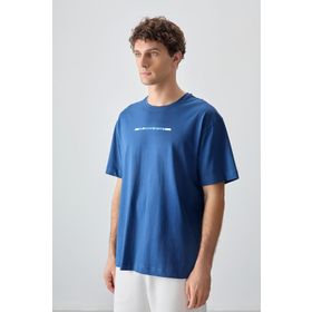 Air Jones 88358 Parlament Kalın Yumuşak Dokulu Oversize Fit Baskılı Erkek T-Shirt