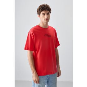 Air Jones 88361 Fiesta Kalın Yumuşak Dokulu Oversize Fit Baskılı Erkek T-Shirt