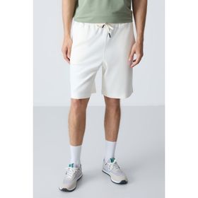 Air Jones Ekru Pamuklu Kalın Yumuşak Dokulu Standart Fit Basic Erkek Şort