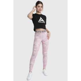 Airlife 22019 Kadın Pembe Kamuflaj Desenli Tayt