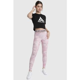 Airlife 22019 Kadın Pembe Kamuflaj Desenli Tayt