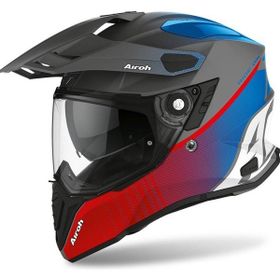 Aıroh Commander Progress Mavi Kırmızı Kask