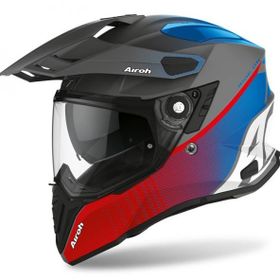 Aıroh Commander Progress Mavi Kırmızı Kask