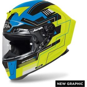 Aıroh GP550 S Challenge Mavi Sarı Matt Kask