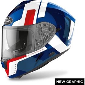 Aıroh Spark Shogun Mavi Kırmızı Gloss Kask
