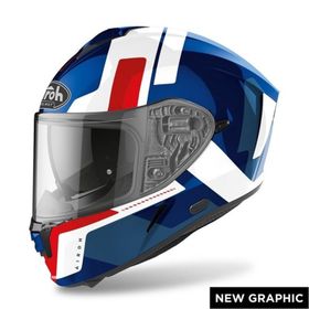 Aıroh Spark Shogun Mavi Kırmızı Gloss Kask