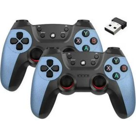 Airstorr Joystick Gamepad Çiftli Tv Pc Uyumlu 2.4g Gamepad Double Joystick Doungle Mavi Oyun Konsolu
