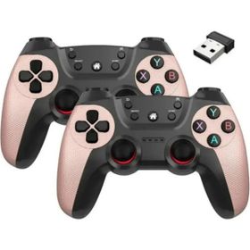Airstorr Joystick Gamepad Çiftli Tv Pc Uyumlu 2.4g Gamepad Double Joystick Doungle Pembe Oyun Konsolu
