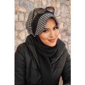 Aişe Tesettür 30300 Siyah Atkılı Şapka