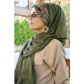 Aişe Tesettür 50601 Haki Büzgülü Hazır Şal