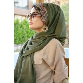 Aişe Tesettür 50601 Haki Büzgülü Hazır Şal