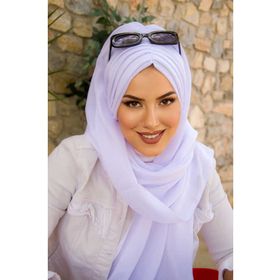 Aişe Tesettür Beyaz Büzgülü Hazır Şal