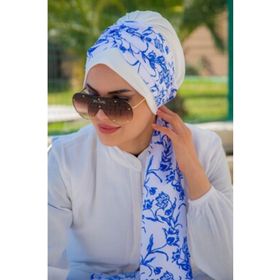 Aişe Tesettür Beyaz Fularlı Bone