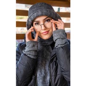 Aişe Tesettür Füme Vintage Şapka