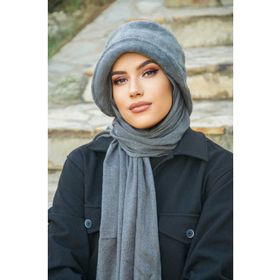 Aişe Tesettür Füme Vintage Şapka