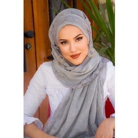 Aişe Tesettür Gri Pamuk Biritli Şal
