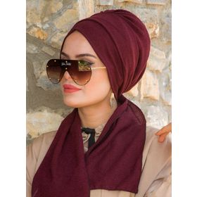 Aişe Tesettür Koyu Bordo Krınkıl Atkılı Bone