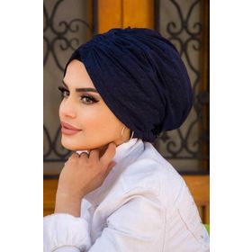 Aişe Tesettür Siyah Ponpon Tokalı Bone