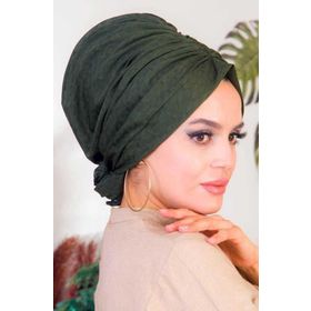 Aişe Tesettür Siyah Ponpon Tokalı Bone