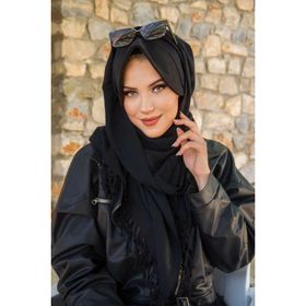 Aişe Tesettür Siyah Şapkalı Şal