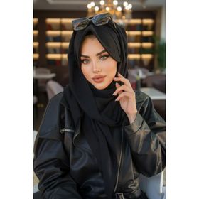 Aişe Tesettür Siyah Şapkalı Şal