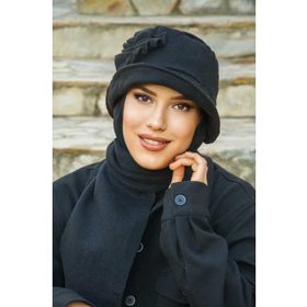 Aişe Tesettür Siyah Vintage Şapka
