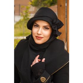 Aişe Tesettür Siyah Vintage Şapka