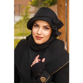 Aişe Tesettür Siyah Vintage Şapka