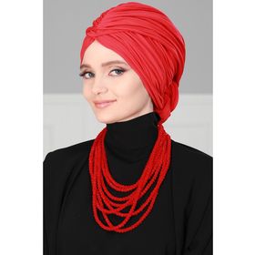 Aisha's Design B-1 Kırmızı Büzgülü Penye Bone