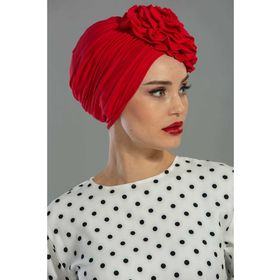 Aisha's Design B-21 Kırmızı Güllü Penye Bone