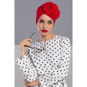 Aisha's Design B-21 Kırmızı Güllü Penye Bone