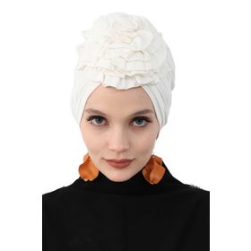 Aisha's Design B-21 Krem Güllü Penye Bone