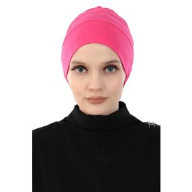 Aisha's Design B-35 Fuşya Bere Model Tesettür Bone