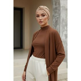 Aisha's Design B-4 Sütlü Kahve Mihrace Penye Bone