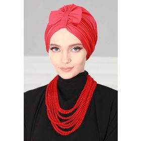 Aisha's Design B-7 Önden Fiyonklu Bone,Kırmızı,