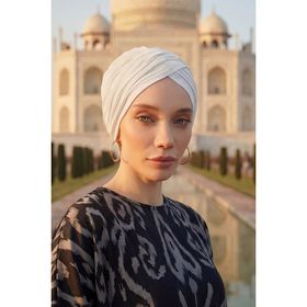 Aisha's Design B-9 Beyaz Tesettür Bone