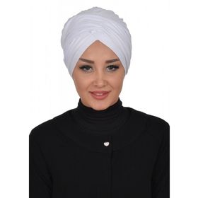 Aisha's Design B-9 Beyaz Tesettür Bone