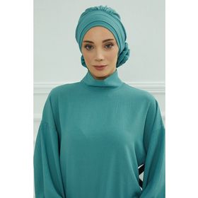 Aisha's Design HT-92 Mint Yeşili Aerobin Kumaş Hazır Türban
