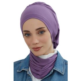 Aisha's Design HT-96 Mor Penye Hazır Türban