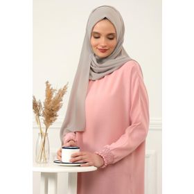 Aisha's Design PS-11 Kahverengi Klasik Tasarım Pratik Şifon Şal