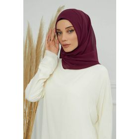 Aisha's Design PS-11 Kahverengi Klasik Tasarım Pratik Şifon Şal