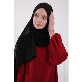 Aisha's Design PS-11 Kahverengi Klasik Tasarım Pratik Şifon Şal