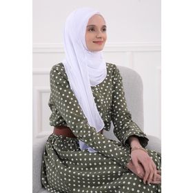 Aisha's Design PS-11 Kahverengi Klasik Tasarım Pratik Şifon Şal