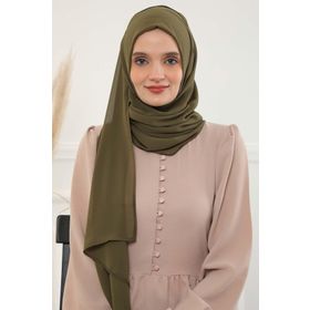 Aisha's Design PS-11 Kahverengi Klasik Tasarım Pratik Şifon Şal