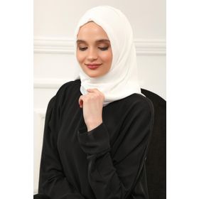 Aisha's Design PS-11 Kahverengi Klasik Tasarım Pratik Şifon Şal