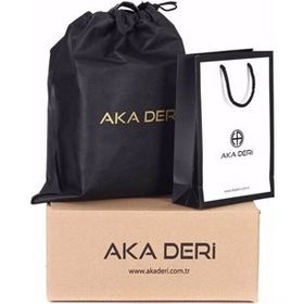 Aka 344-1 Düz Siyah Deri Portföy El Çantası