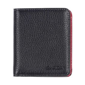 Aka Deri 034 Siyah - Kırmızı Erkek Cüzdan